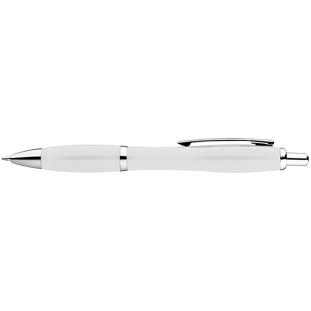 Plastové guľôčkové pero - biela
