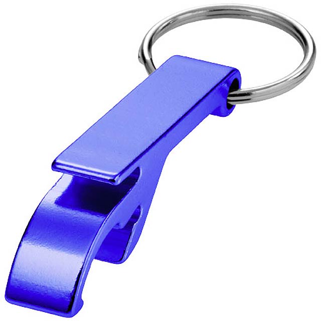 Tao bottle and can opener keychain - blue