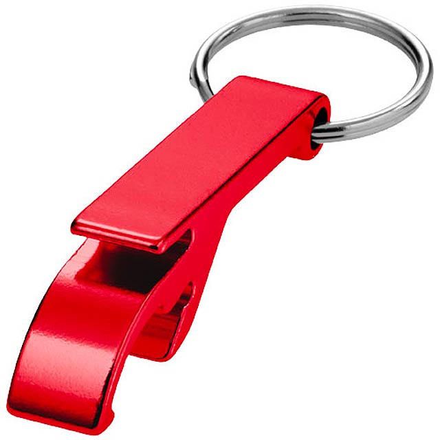 Tao bottle and can opener keychain - red
