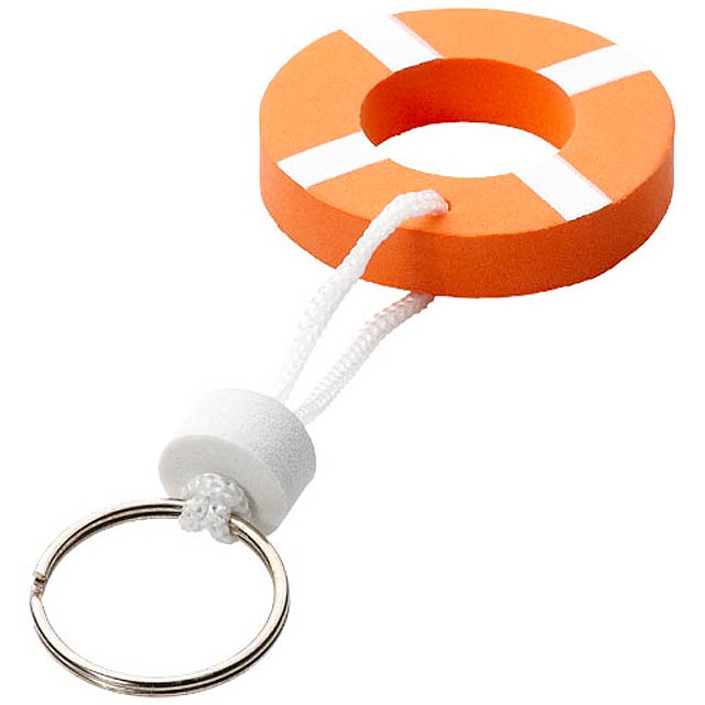 Lifesaver floating keychain - orange
