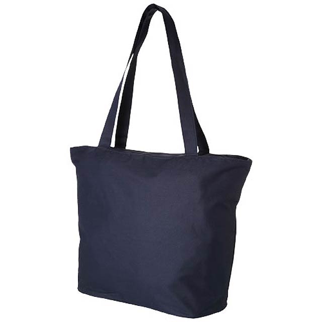 Panama zippered tote bag - blue