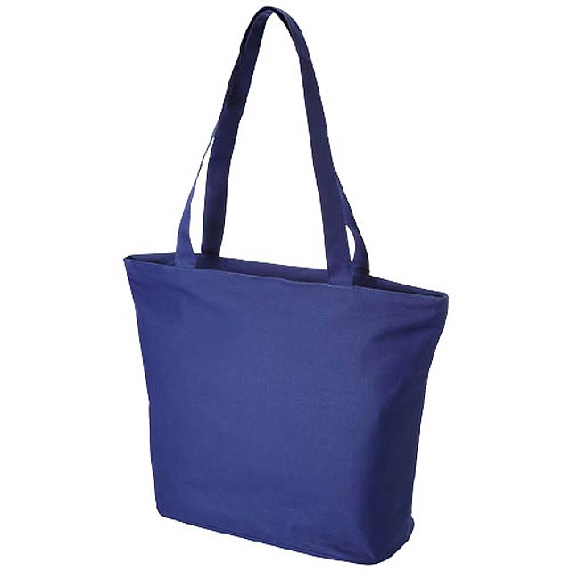 Panama zippered tote bag - blue