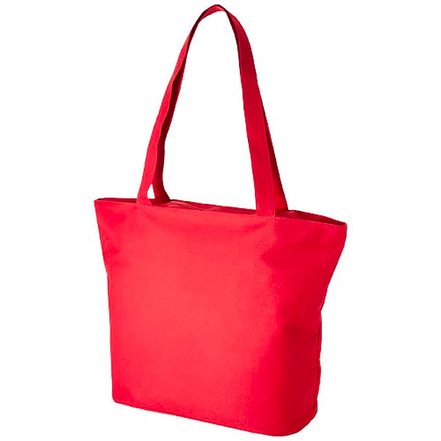 Panama zippered tote bag - red