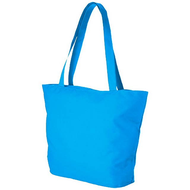 Panama zippered tote bag - blue