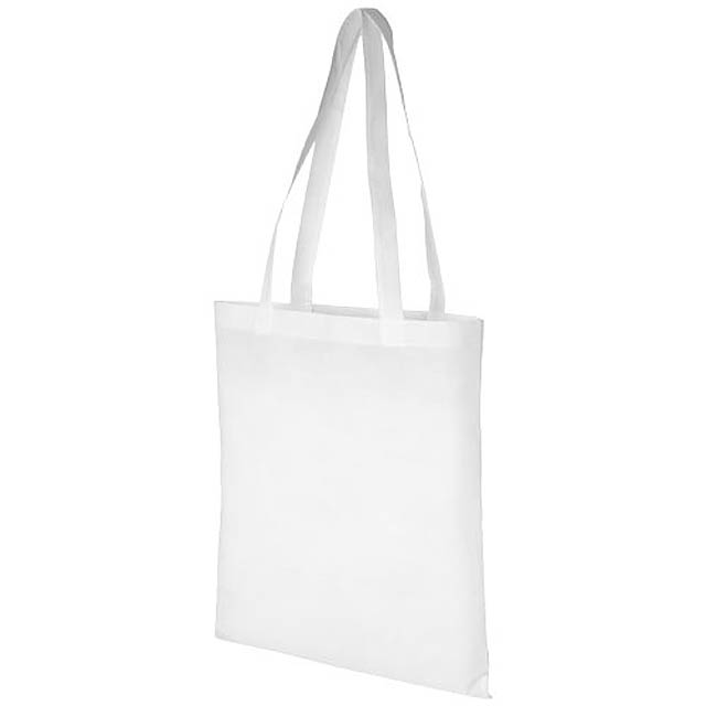 Zeus large non-woven convention tote bag - white