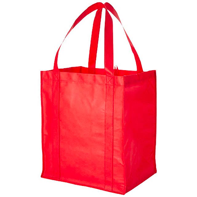 Liberty bottom board non-woven tote bag - red