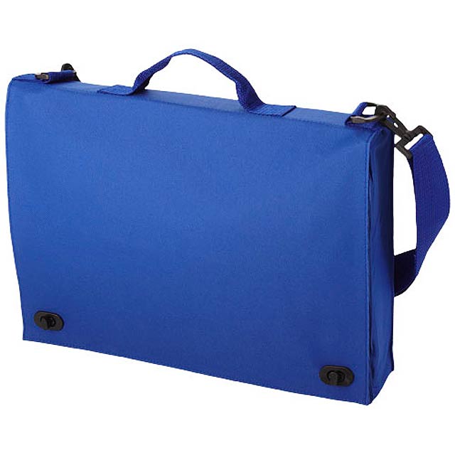 Santa Fe 2-buckle closure conference bag - blue