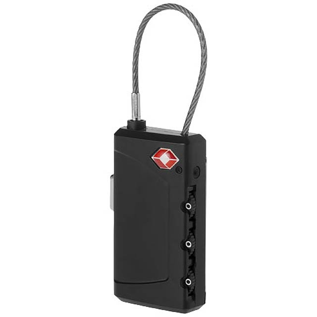 Phoenix TSA luggage tag and lock - black