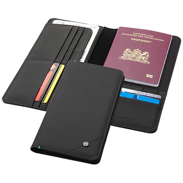 Odyssey RFID secure travel wallet - black