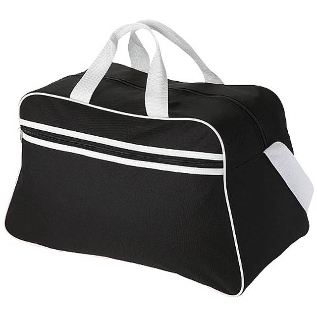 San Jose 2-stripe sports duffel bag 30L - black