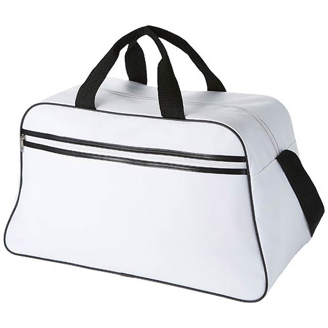 San Jose 2-stripe sports duffel bag 30L - white