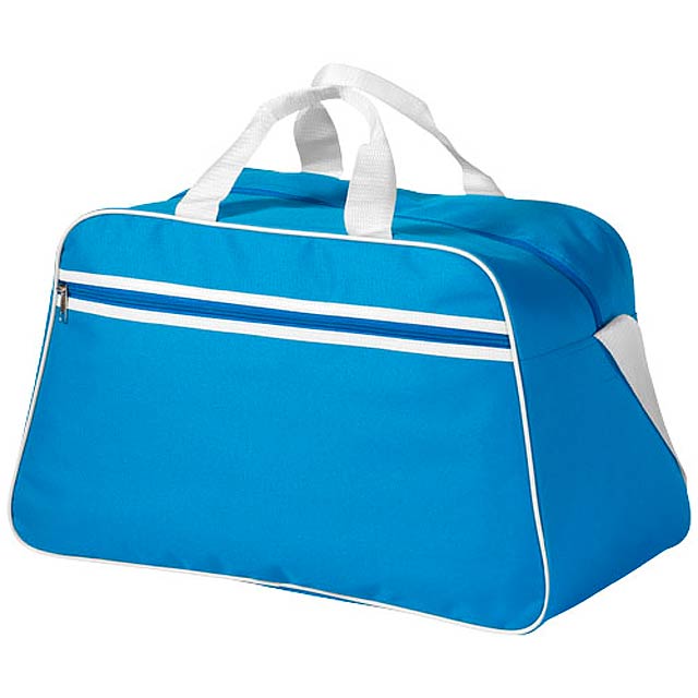 San Jose 2-stripe sports duffel bag 30L - baby blue