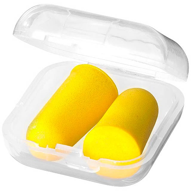 Serenity earplugs with travel case - yellow
