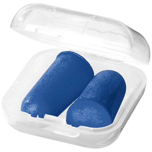 Serenity earplugs with travel case - blue