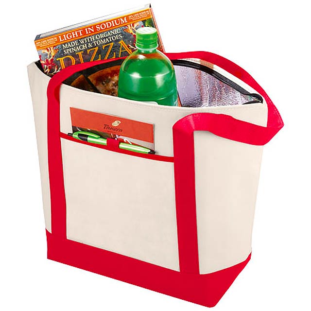 Lighthouse non-woven cooler tote - beige