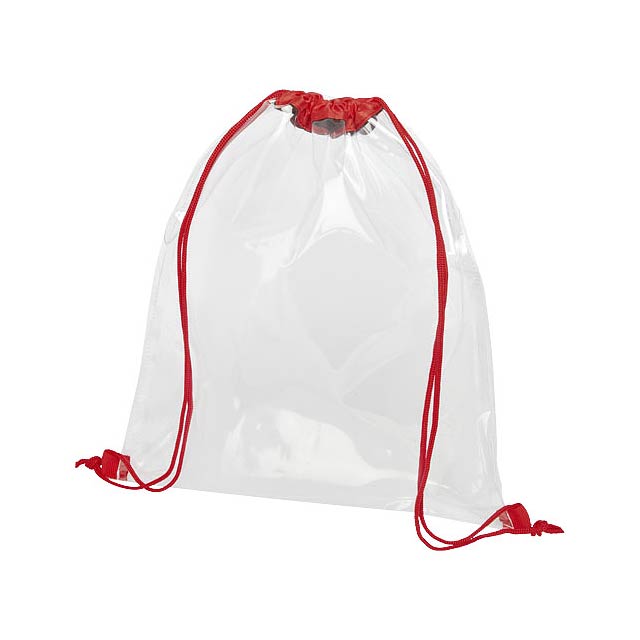 Lancaster transparent drawstring backpack 5L - transparent red