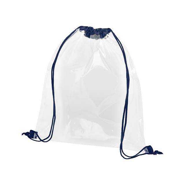Lancaster transparent drawstring backpack 5L - blue