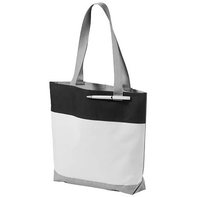 Bloomington colour-block convention tote bag - white