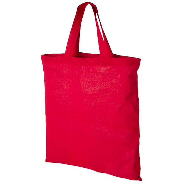 Virginia 100 g/m² cotton tote bag short handles - red