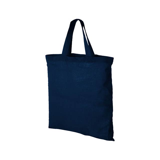 Virginia 100 g/m² cotton tote bag short handles - blue