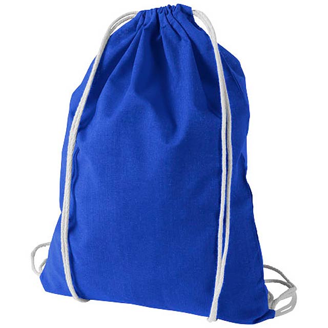 Oregon 100 g/m² cotton drawstring backpack 5L - royal blue