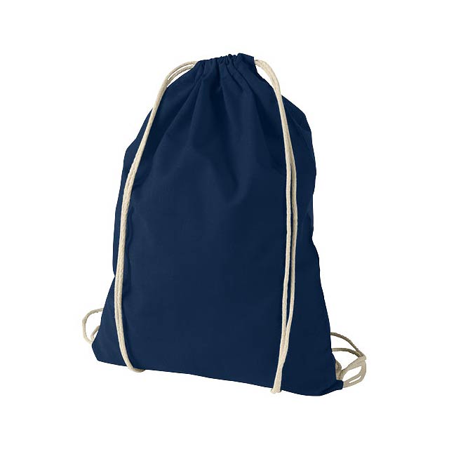 Oregon 100 g/m² cotton drawstring backpack 5L - blue