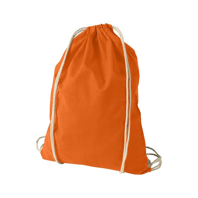 Oregon 100 g/m² cotton drawstring backpack 5L - orange