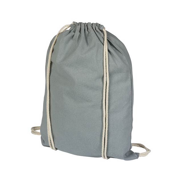 Oregon 100 g/m² cotton drawstring backpack 5L - grey