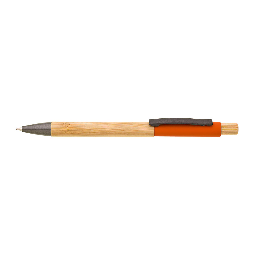 APULI SOFT Kugelschreiber, Bambus/Metall - Orange