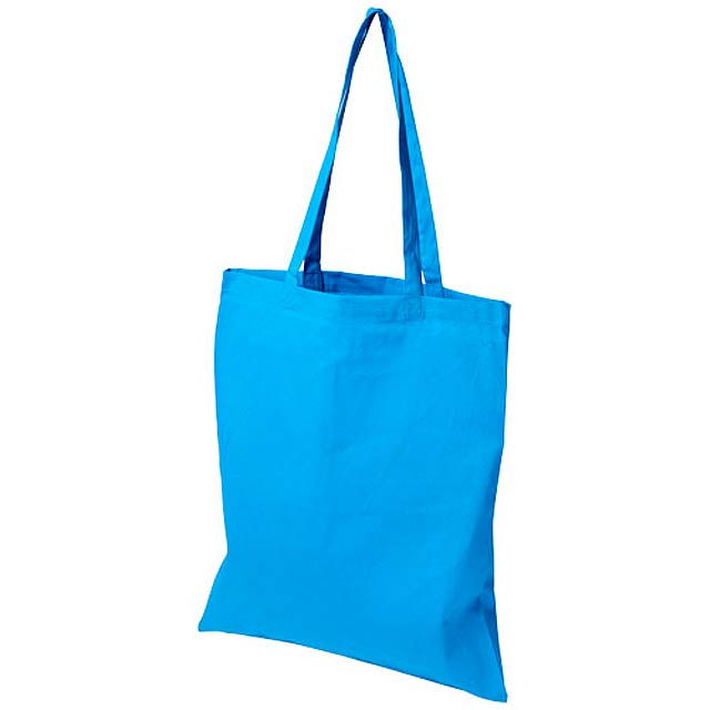 Madras 140 g/m² cotton tote bag - blue