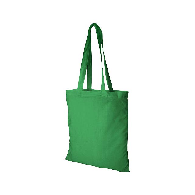 Madras 140 g/m² cotton tote bag - lime