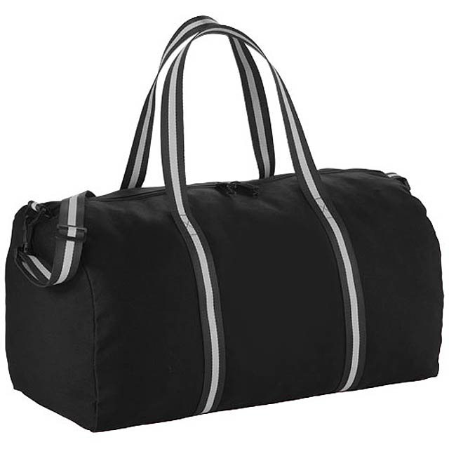 Weekender canvas travel duffel bag 40L - black