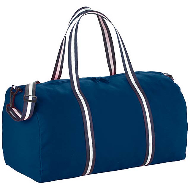 Weekender canvas travel duffel bag 40L - blue
