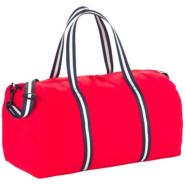 Weekender canvas travel duffel bag 40L - red