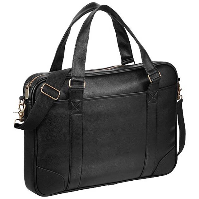 Oxford 15.6" slim laptop briefcase - black