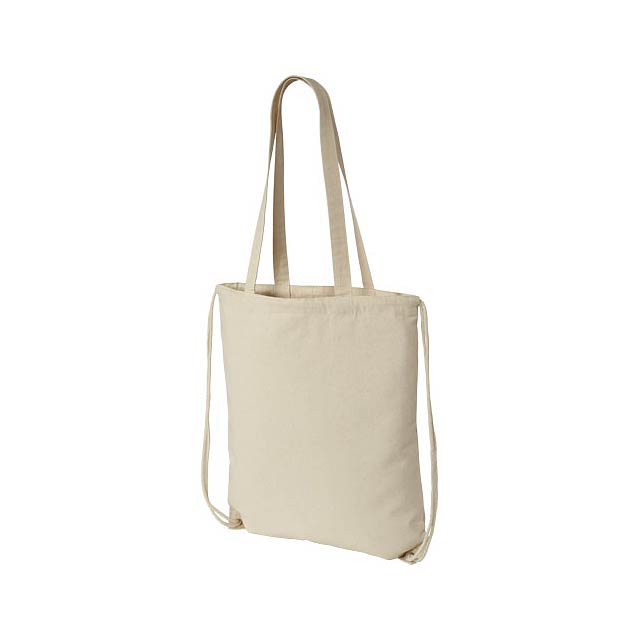 Eliza 240 g/m² cotton drawstring backpack 6L - beige