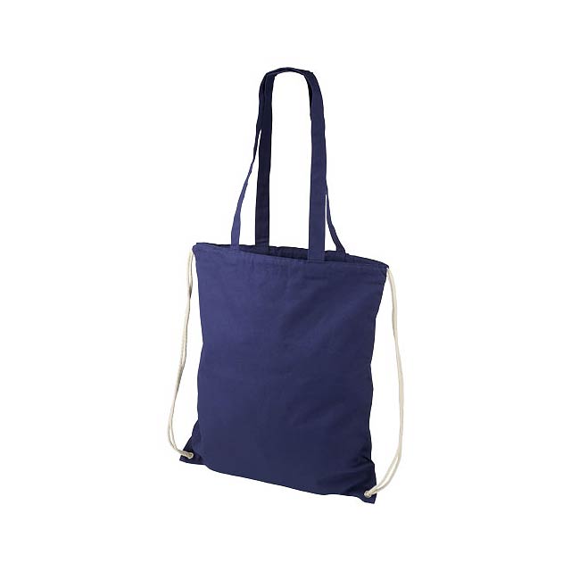 Eliza 240 g/m² cotton drawstring backpack 6L - blue