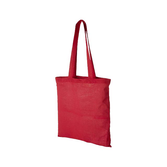 Peru 180 g/m² cotton tote bag - transparent red