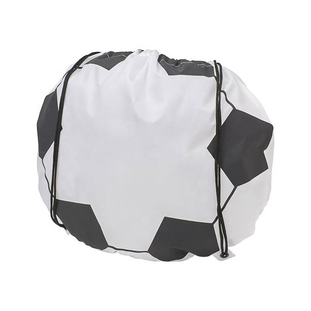 Sportbeutel in Fußballball Optik 6L - Weiß 