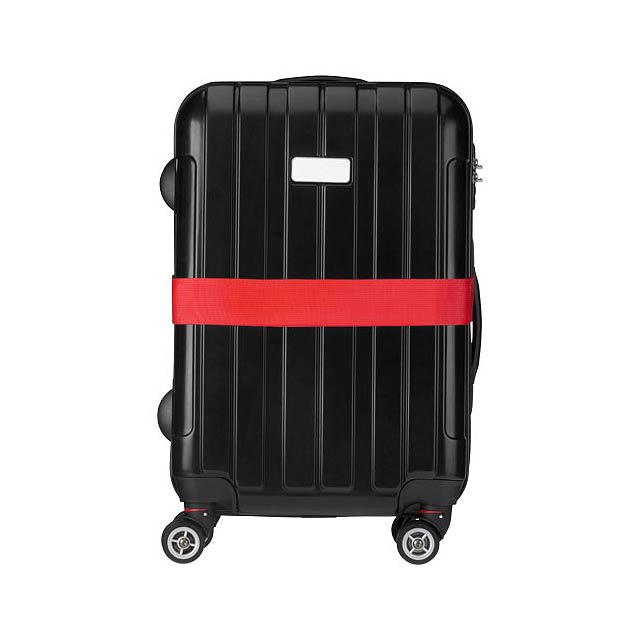Popruh Saul na kufr - transparentní červená