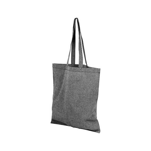  Pheebs nákupní taška ze směsi recyklované bavlny a polyesteru 150 g/m² - černá