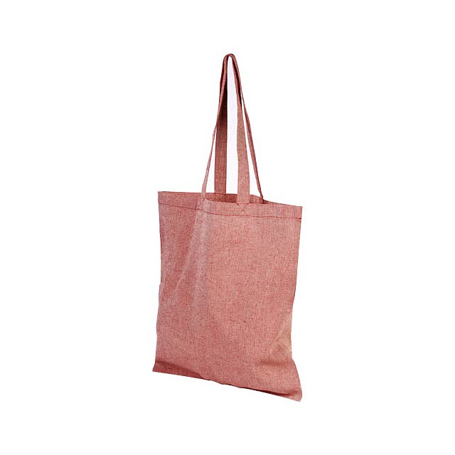  Pheebs nákupní taška ze směsi recyklované bavlny a polyesteru 150 g/m² - červená