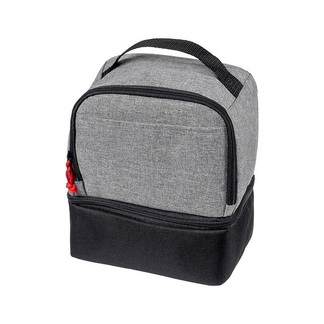 Dual cube cooler bag - black