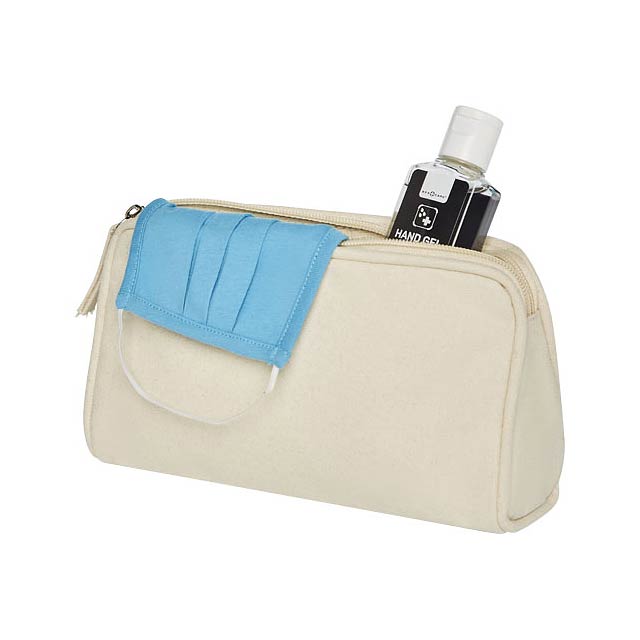 Kota 340 g/m² canvas toiletry pouch - beige