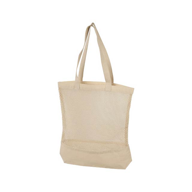 Maine mesh cotton tote bag - beige