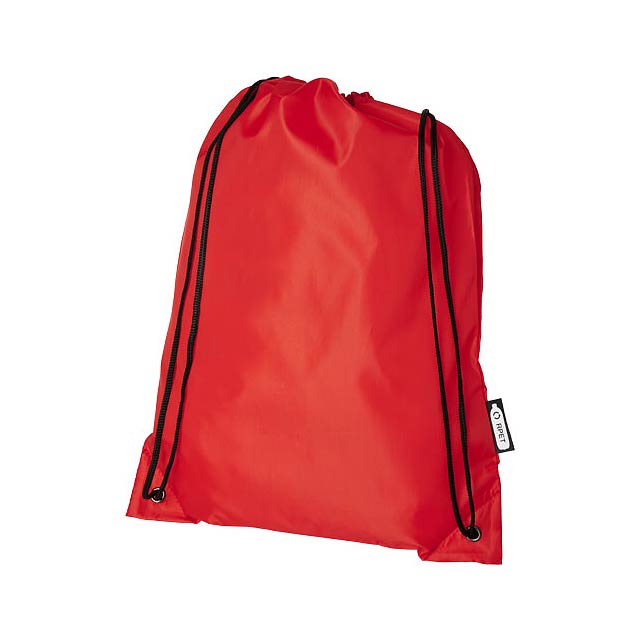 Oriole RPET šňůrkový batoh - transparentná červená