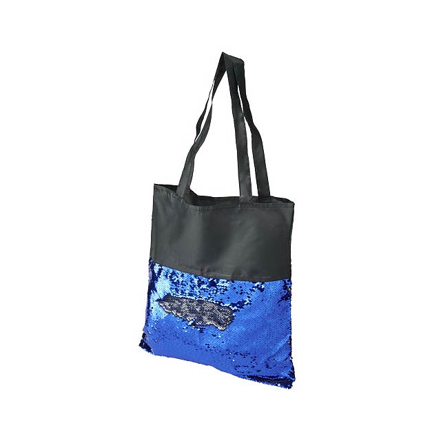 Látková taška s flitry Mermaid - čierna