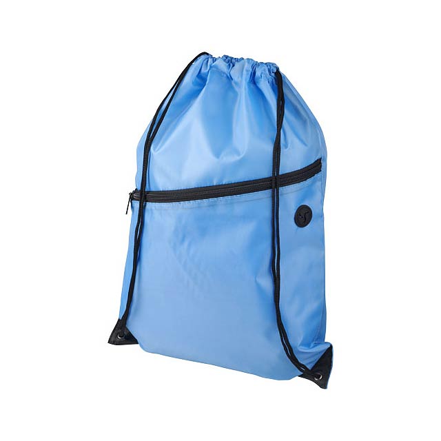 Oriole šňůrkový batoh se zipem - modrá