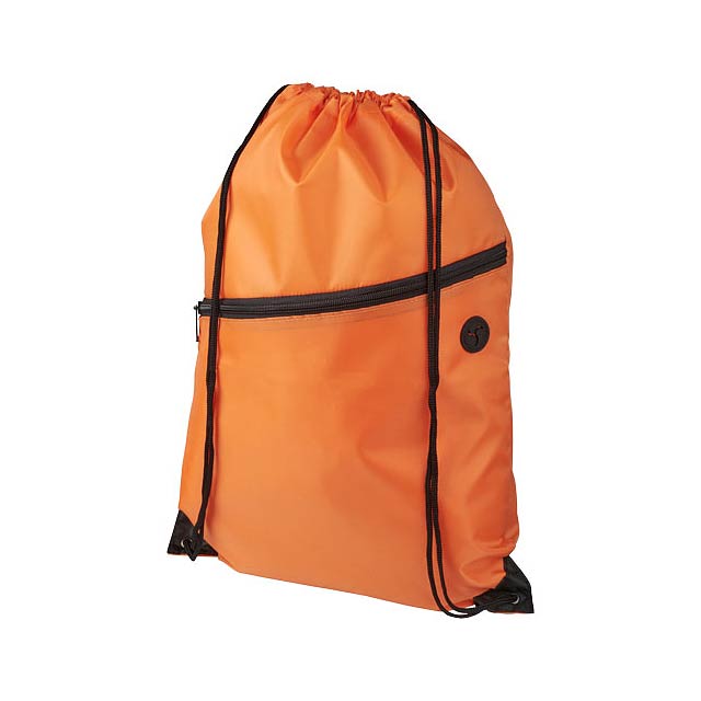 Oriole šňůrkový batoh se zipem - oranžová
