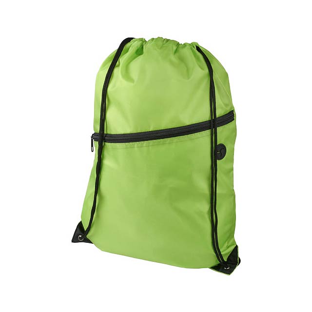 Oriole zippered drawstring backpack 5L - lime